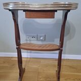 Marquetry pedestal table or side table