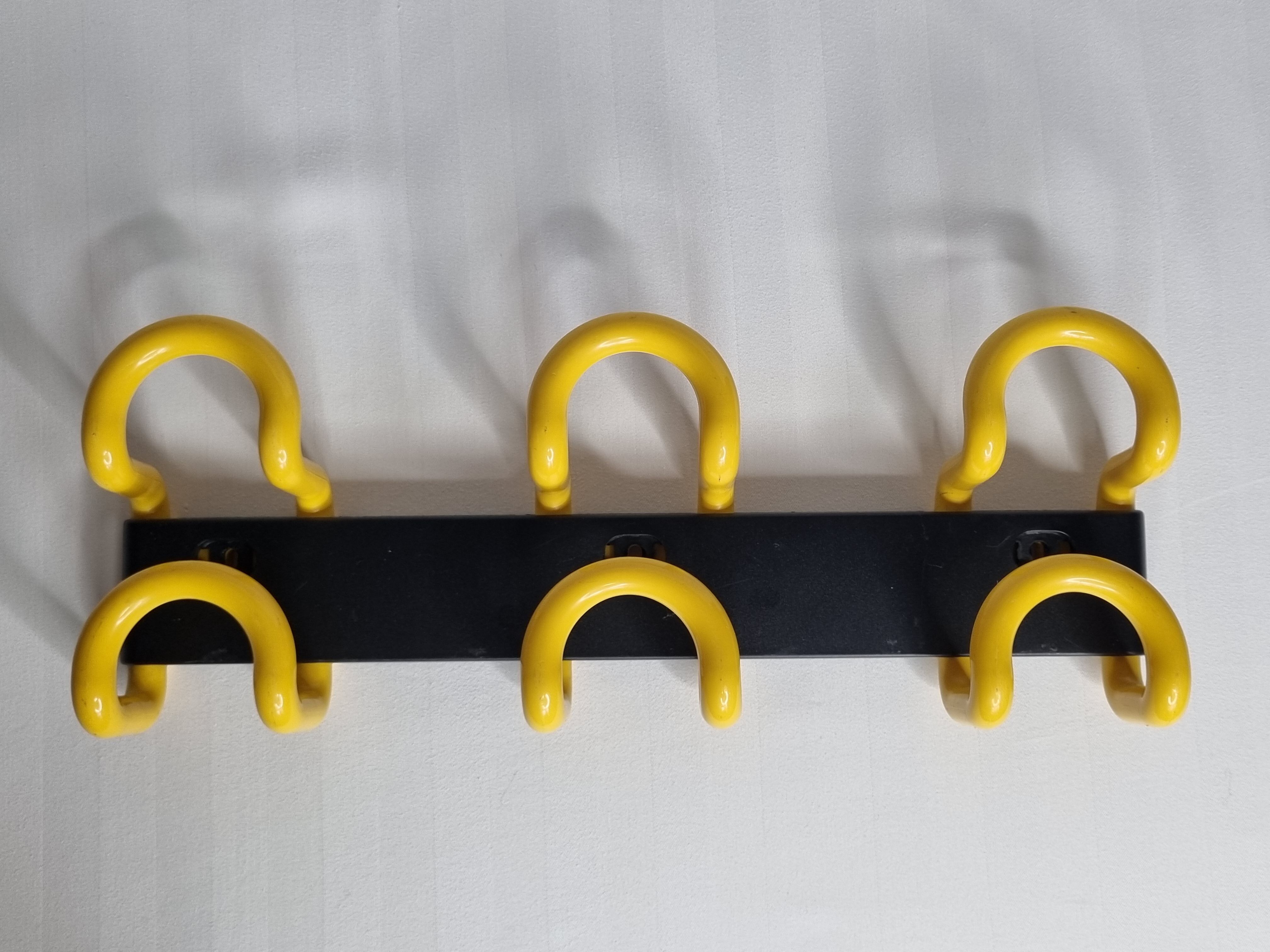 Wall rack Unilux style 80s, 3 hooks, 40 cm