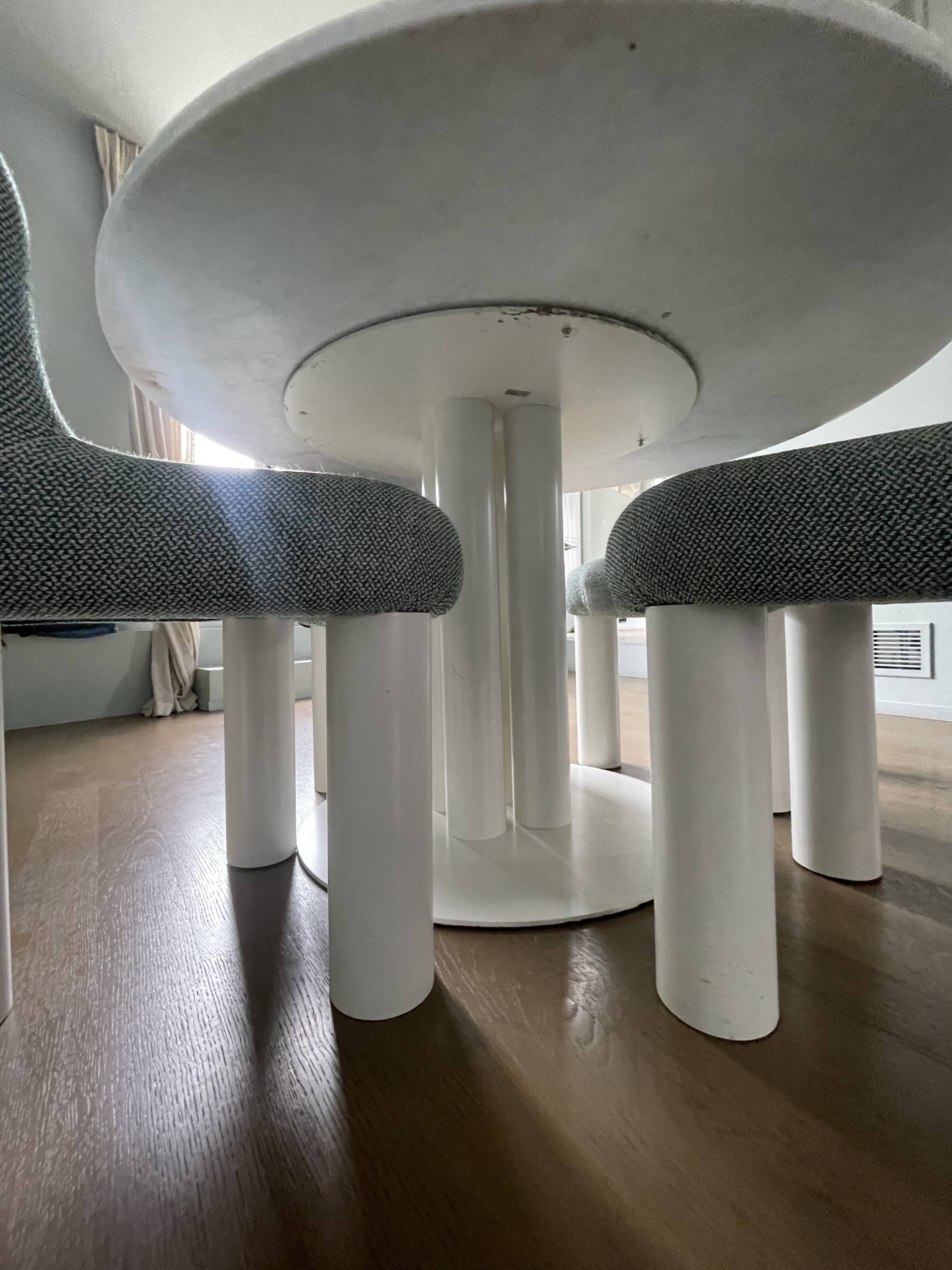 Arflex Carrara white marble dining table