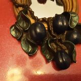 Mirror flat fruit plums rococo style