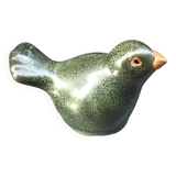 Green ceramic bird
