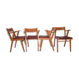 Series of 4 Scandinavian chairs