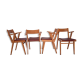 Series of 4 Scandinavian chairs