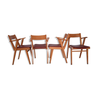 Series of 4 Scandinavian chairs