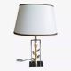Stylised pink table lamp and shade 57 cm