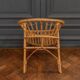 Suite of three rattan armchairs 1960 with original patina