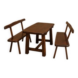 table à manger + 2 bancs