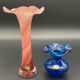 Vase Peter Kaspar en cristal 24 % PbO rose et rouge