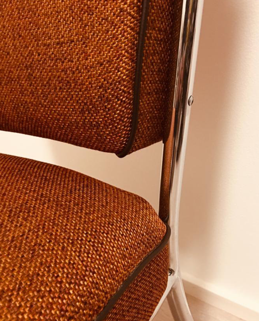 Hungarian spring Chair in chrome 1963