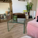 Table basse en verre courbé