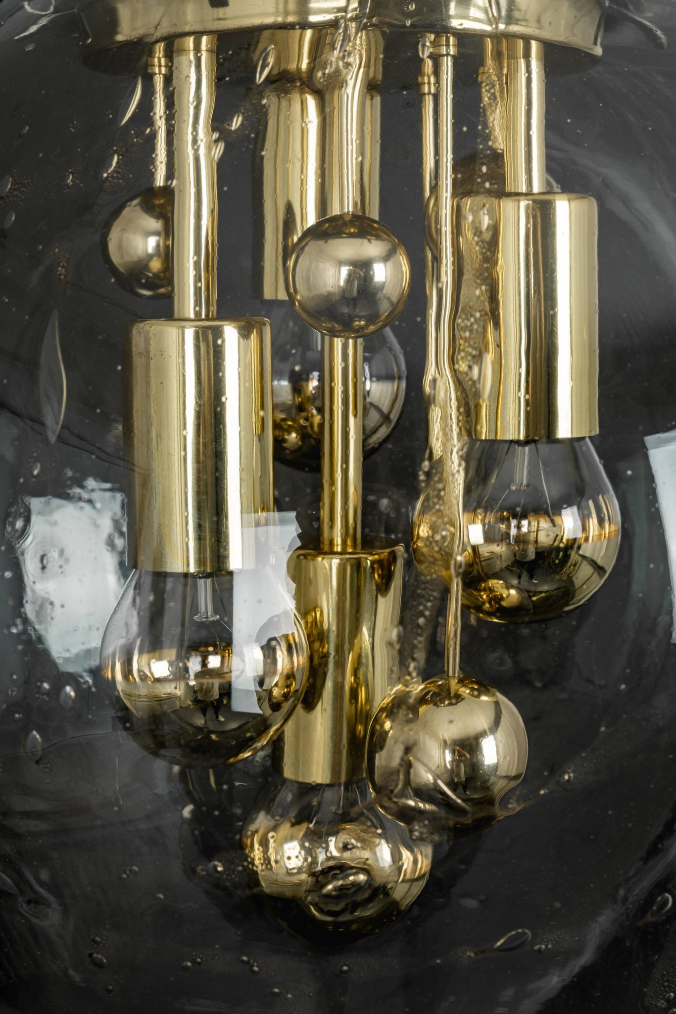 Sputnik Ball Chandelier by Doria, Germany, 1970s