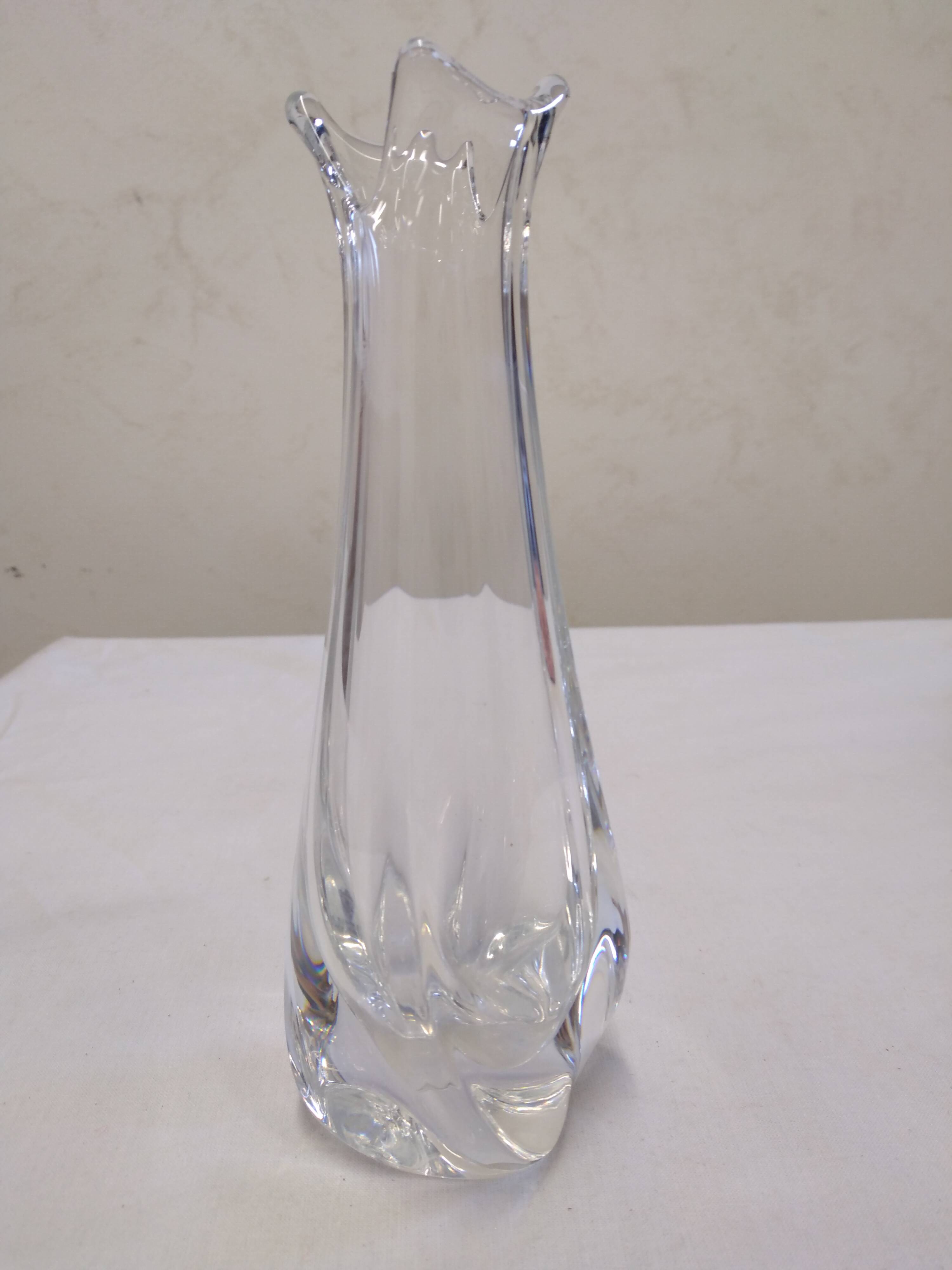 Daum crystal soliflore signed