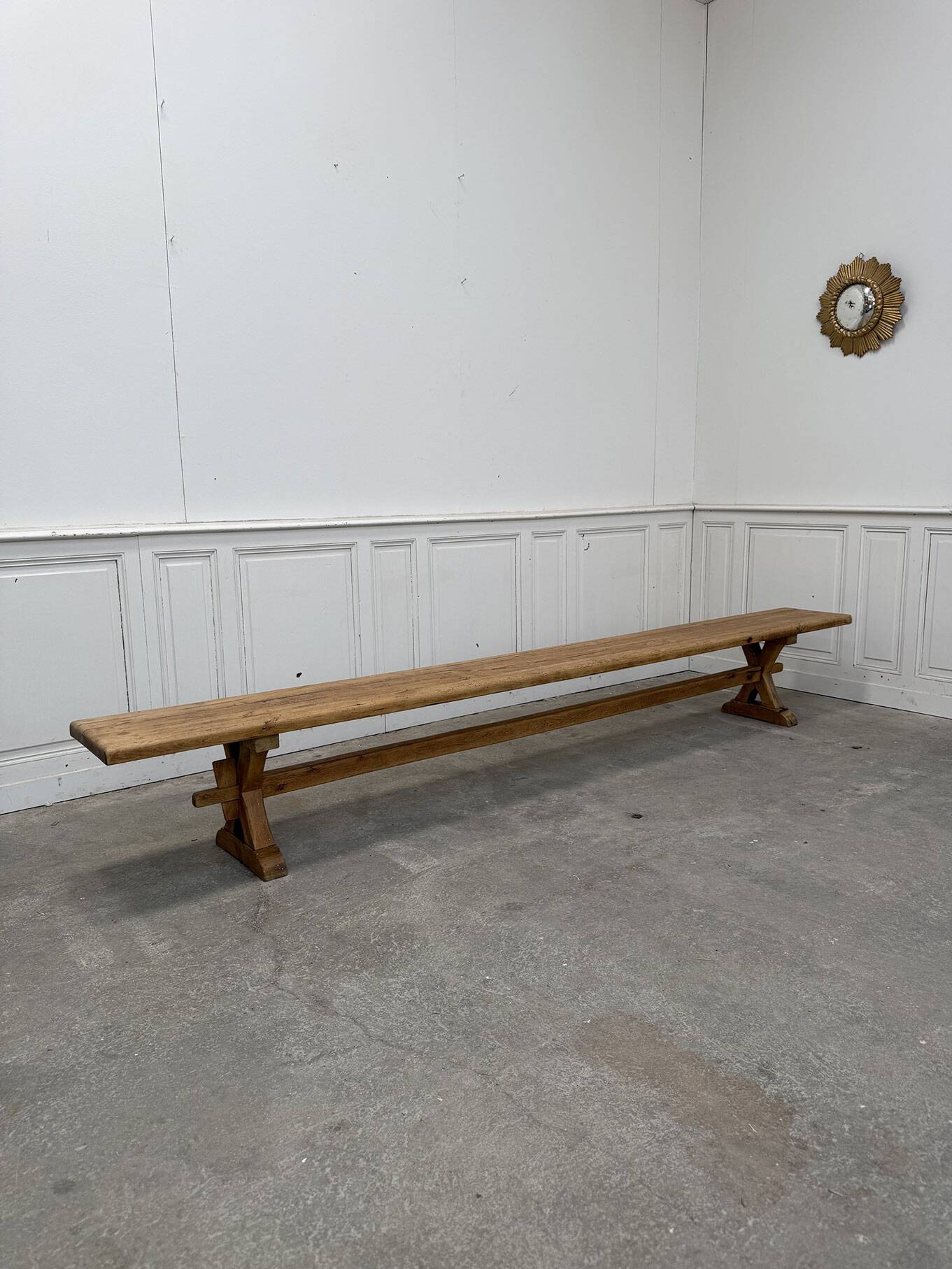 Solid oak bench from the 1950s