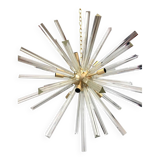 Transparent triedro murano glass sputnik chandelier