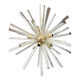 Transparent triedro murano glass sputnik chandelier