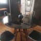 Rattan dining table and smoked glass