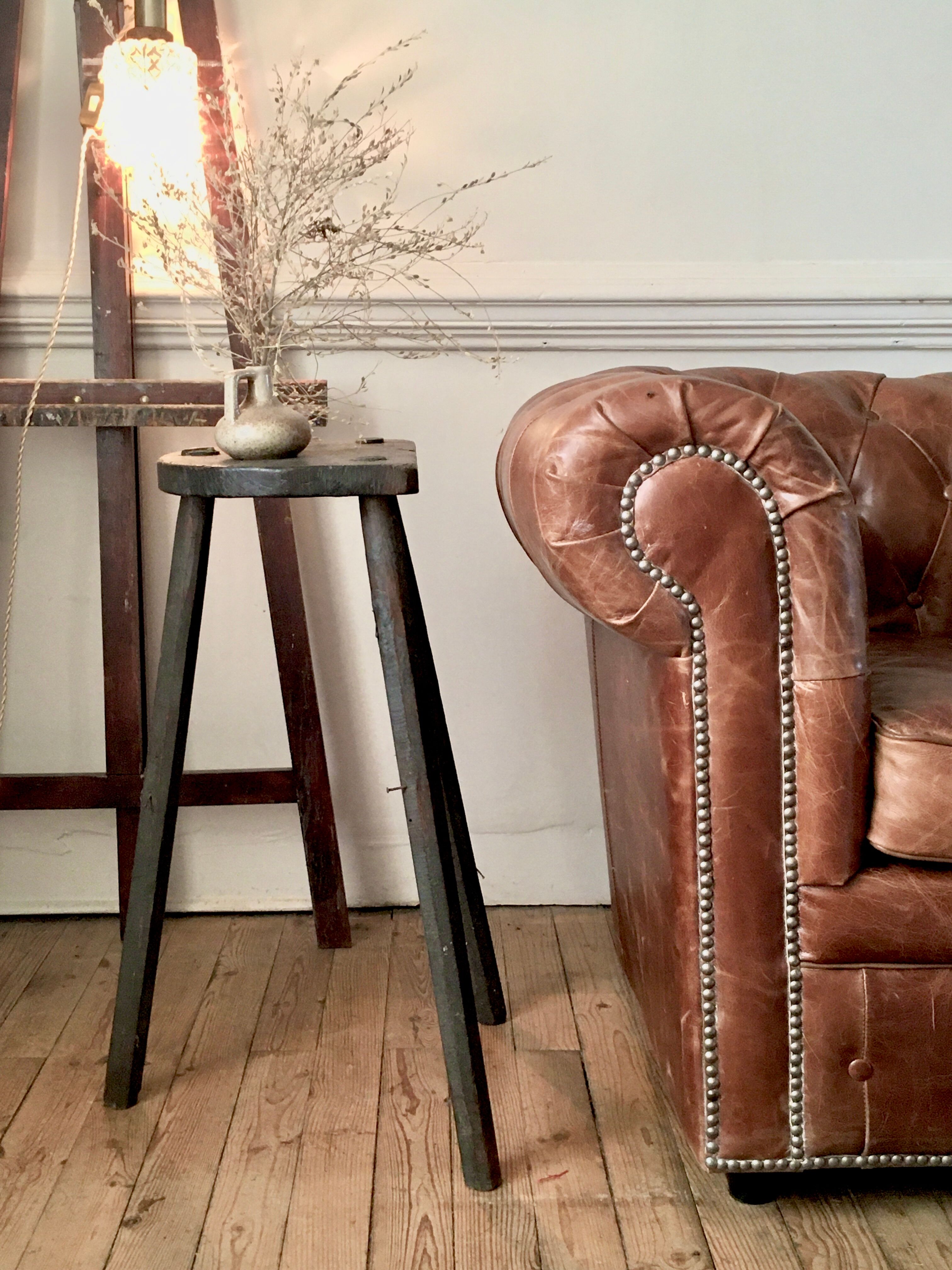 Brutalist tripod stool