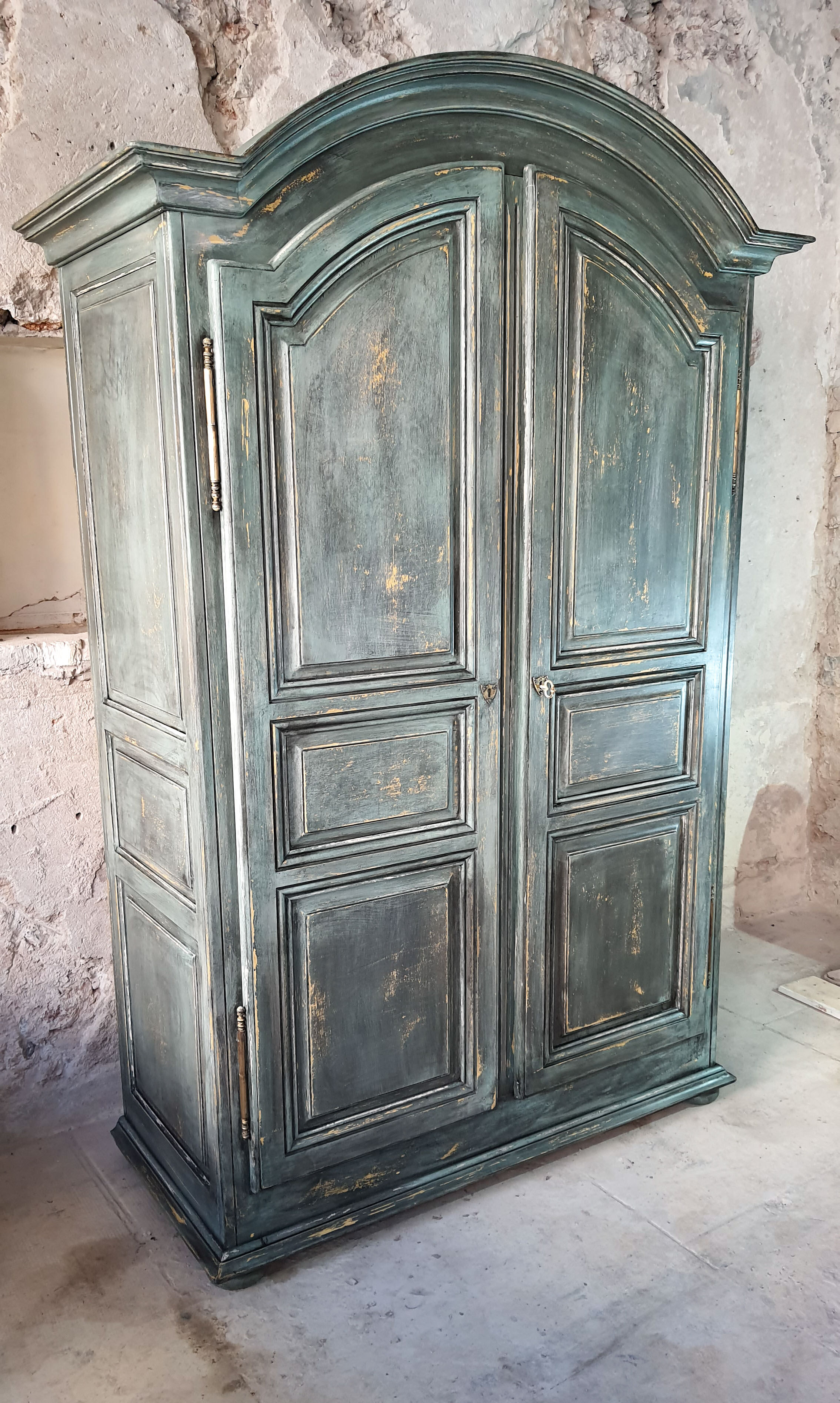Wardrobe wardrobe de tonges shabby chic patinated