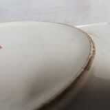 Plate china porcelainE enamelled family pink Lotus + Brand