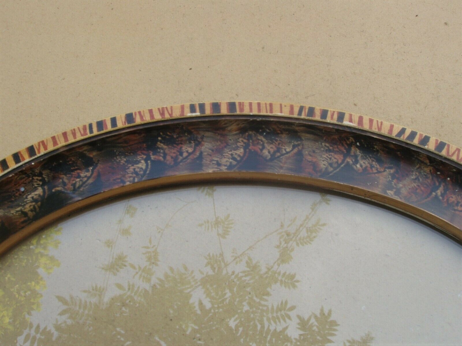 Beautiful old wooden oval frame - Art Deco 1920