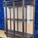 Asia 19th century: Magnificent collector's display case with tapestry background