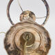 Art Deco lamp in molded glass and silver metal