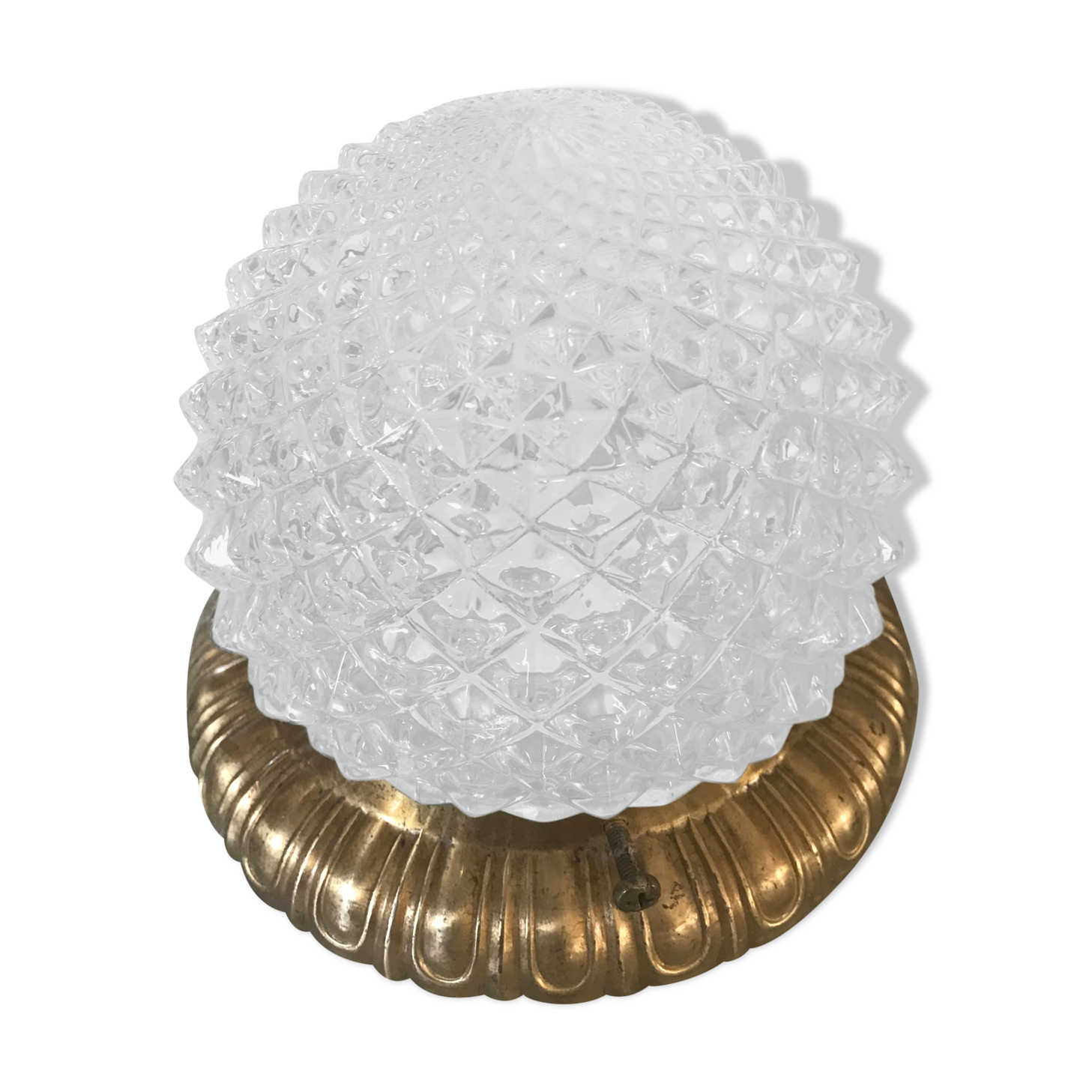 Vintage glass and brass ceiling