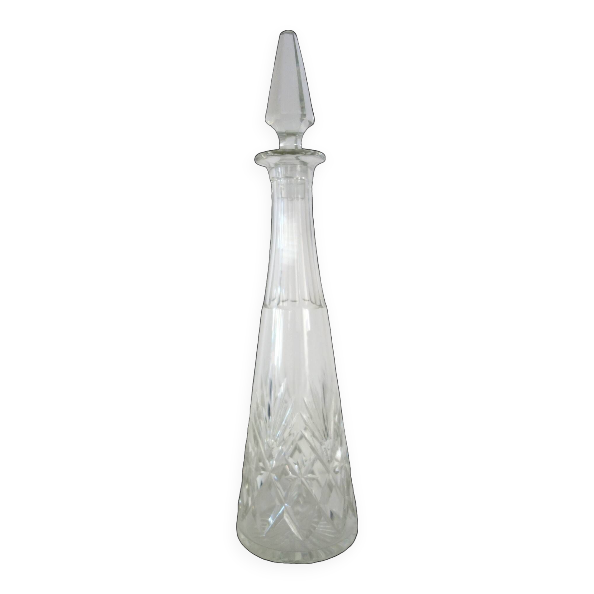 Old Saint Louis crystal wine carafe, Massenet model n°9