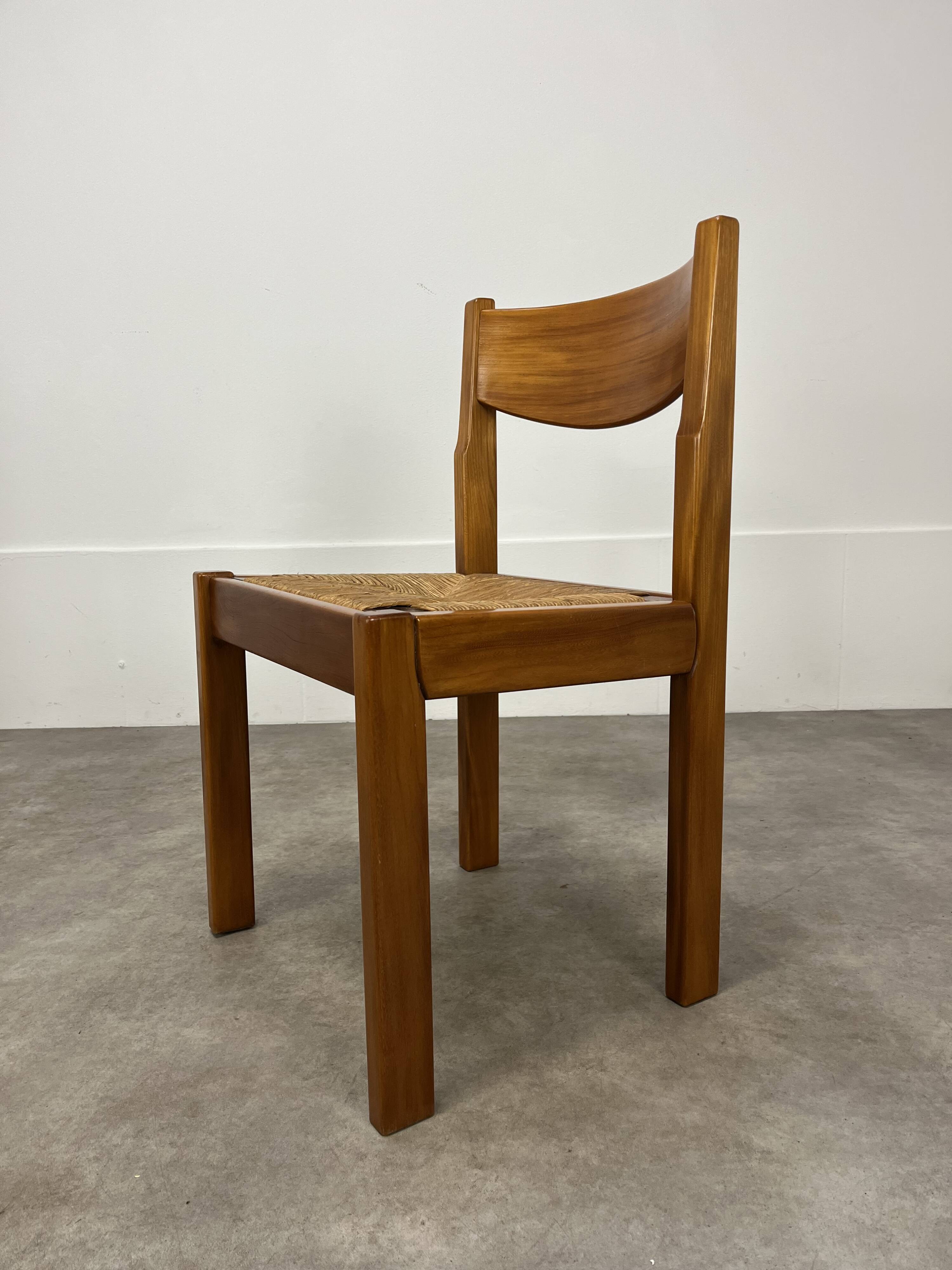 Paire de chaises maison Regain en orme et paille