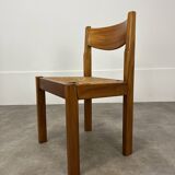 Pair of Regain house chairs in elm and straw