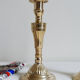 Pair of vintage brass chandeliers art deco style to pose on a console