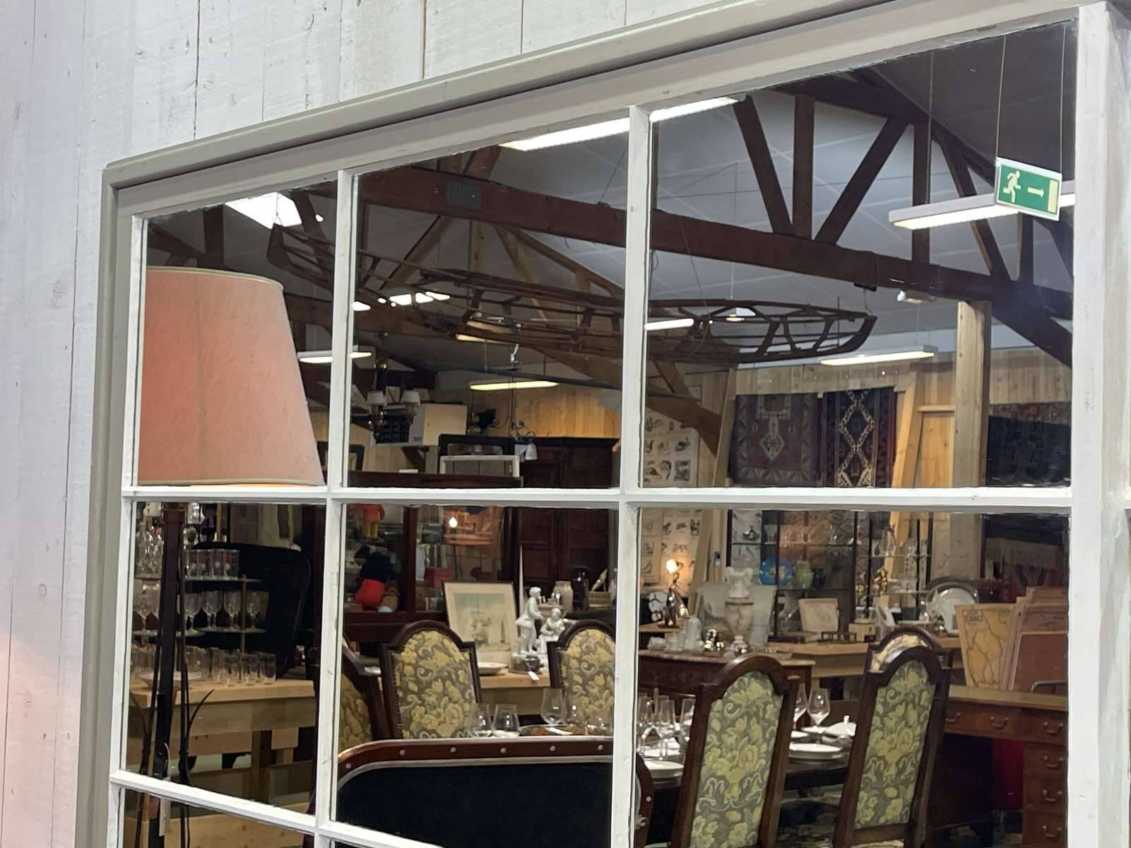 Large English industrial mirror, 1990s work, pub background