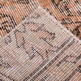 5x8 Peach Orange Handmade Wool Vintage Rug, 144x234Cm