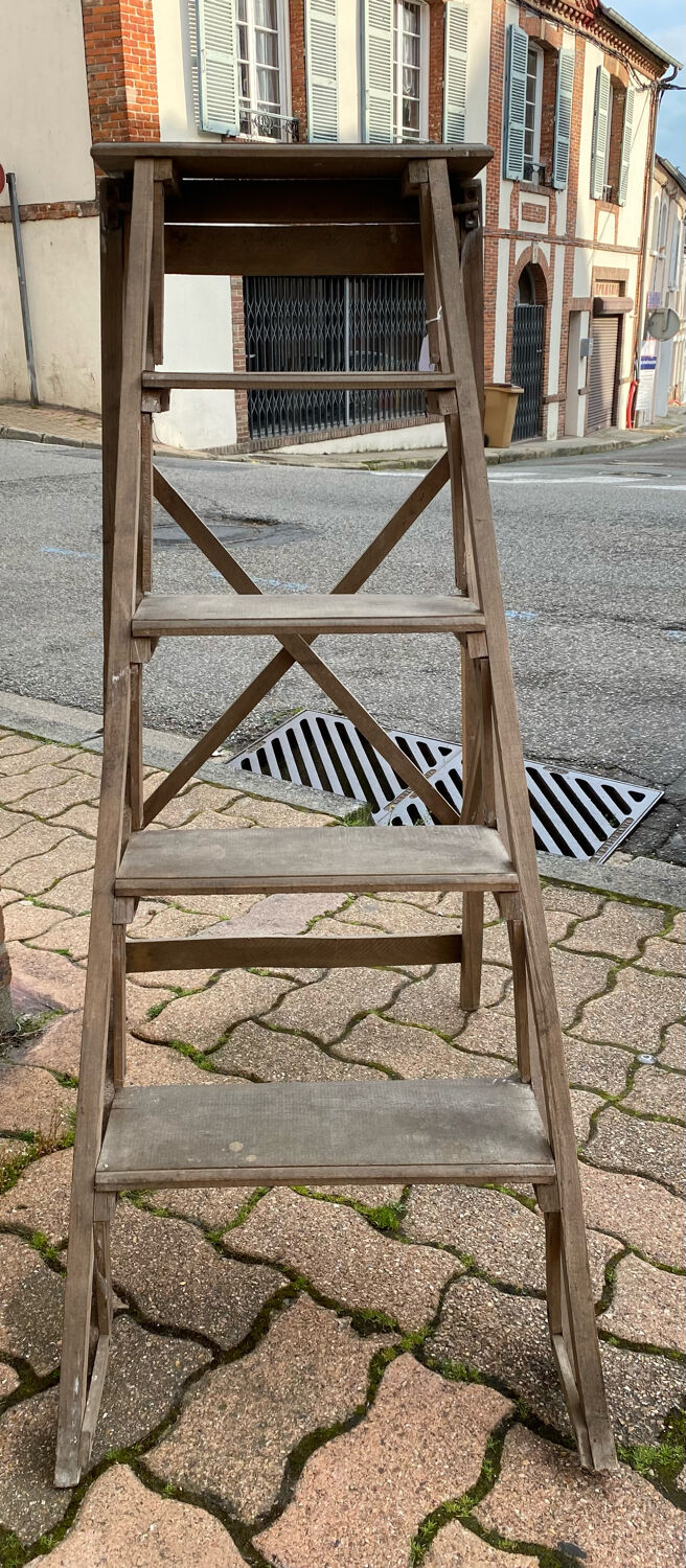 Vintage wooden stepladder