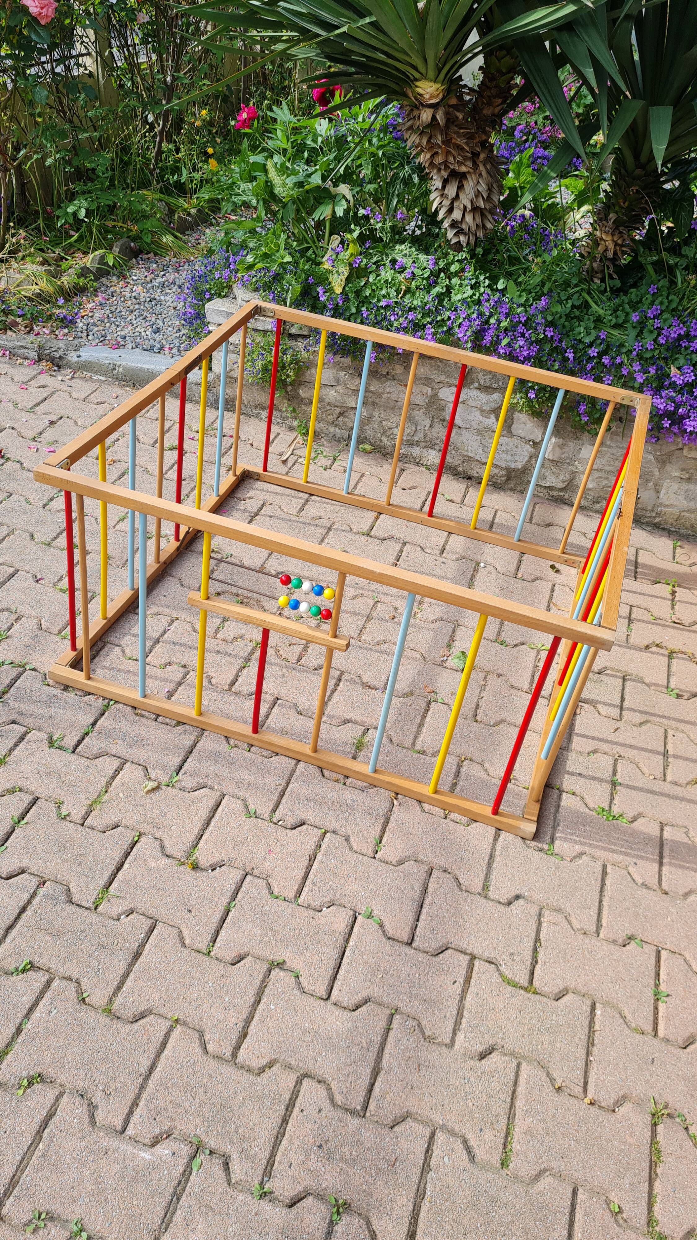 Children's playpen baumann wooden 50s