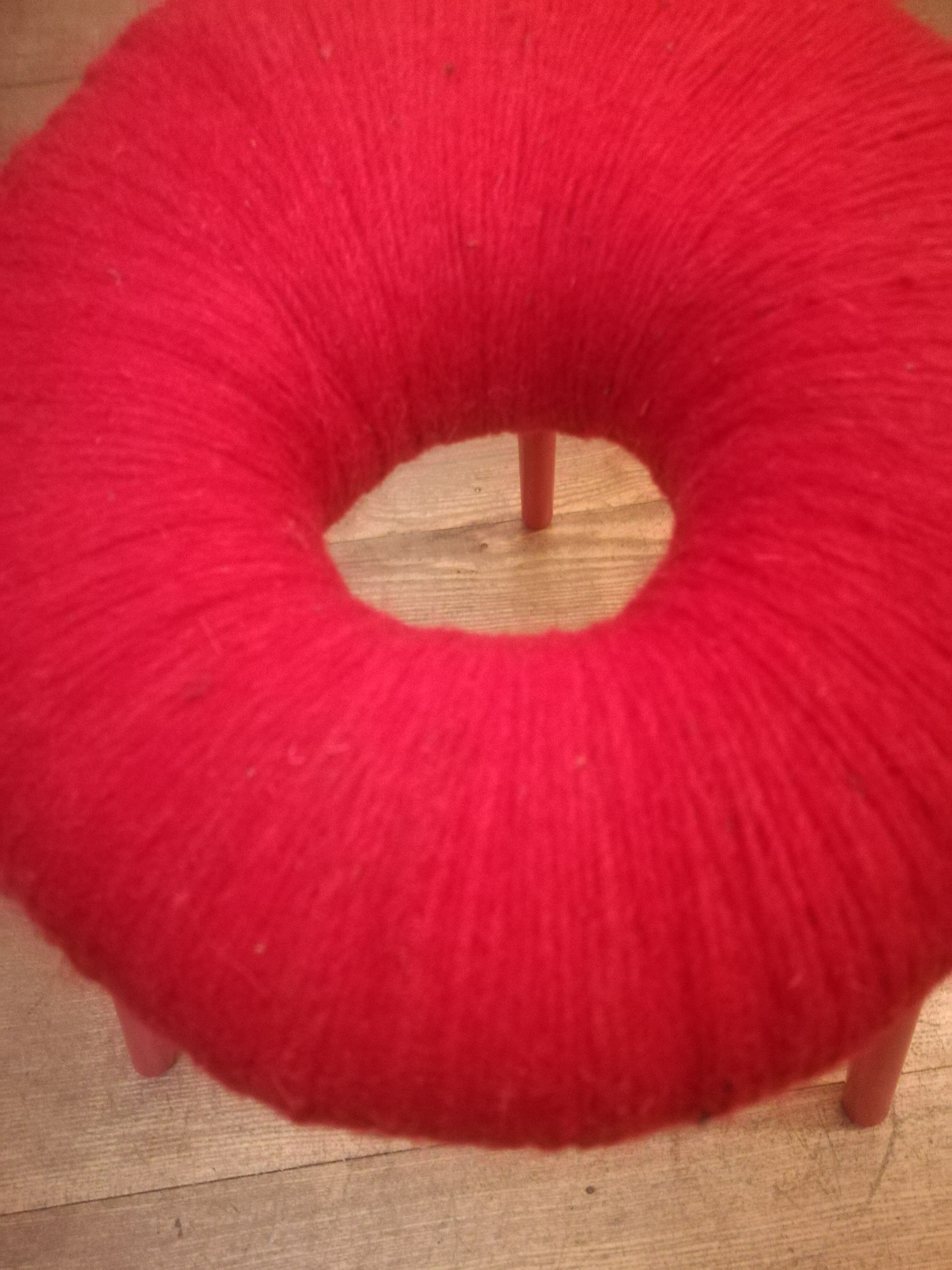 Eskilstuna stool for Ikea in wool and metal