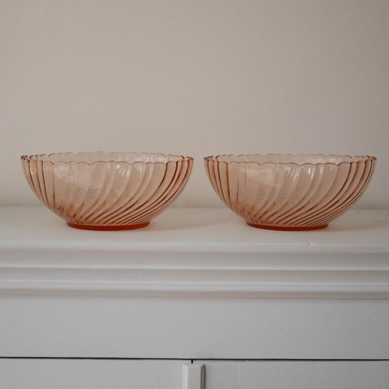 Set of 2 Rosaline salad bowls