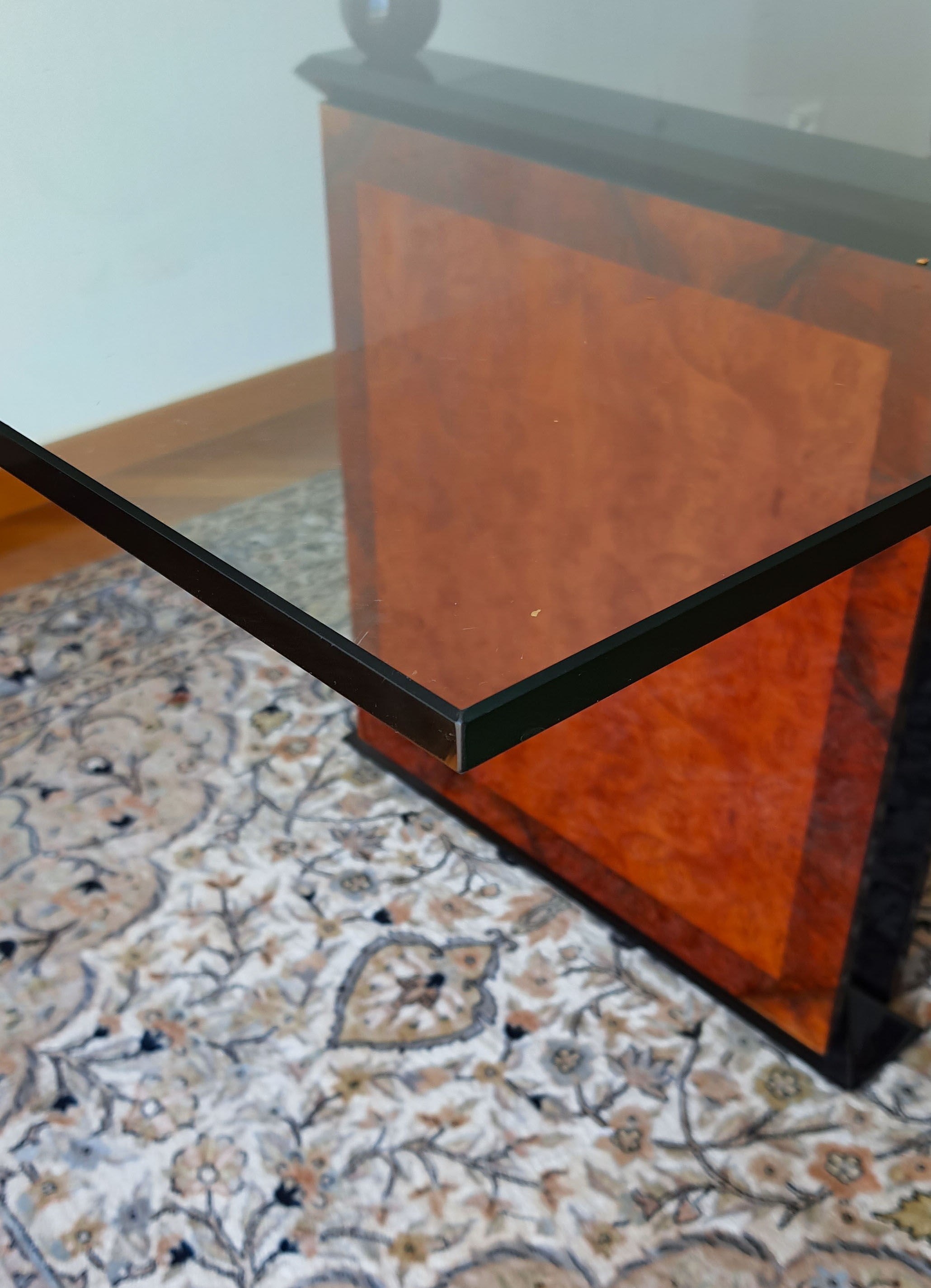 Contemporary glass dining table 240 cm 8 pers.