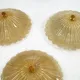 Set of three Large Italian Murano Glass Ceiling Lamps by Murano Due. Italy