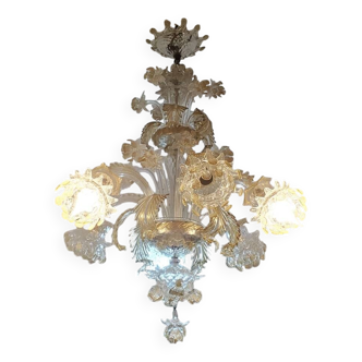 Vintage Murano Glass Chandelier with 6 Lights, Italy
