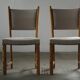 Ensemble de six chaises de salle à manger en chêne vintage danois, style Henning Kjærnulf, années 1960.