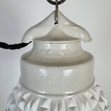 Vintage White Porcelain Pendant Light, 1970s