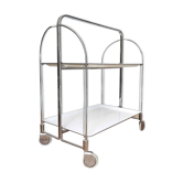Desserte bar vintage pliable couleur blanche