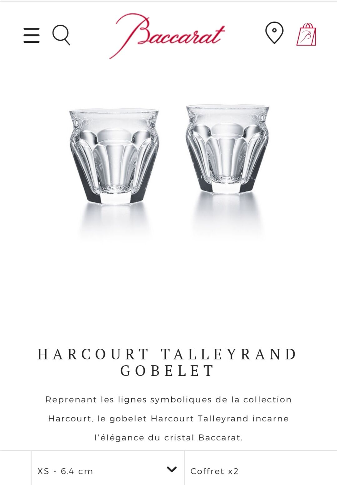 Harcourt Baccarat espresso cups