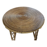 Round rattan table