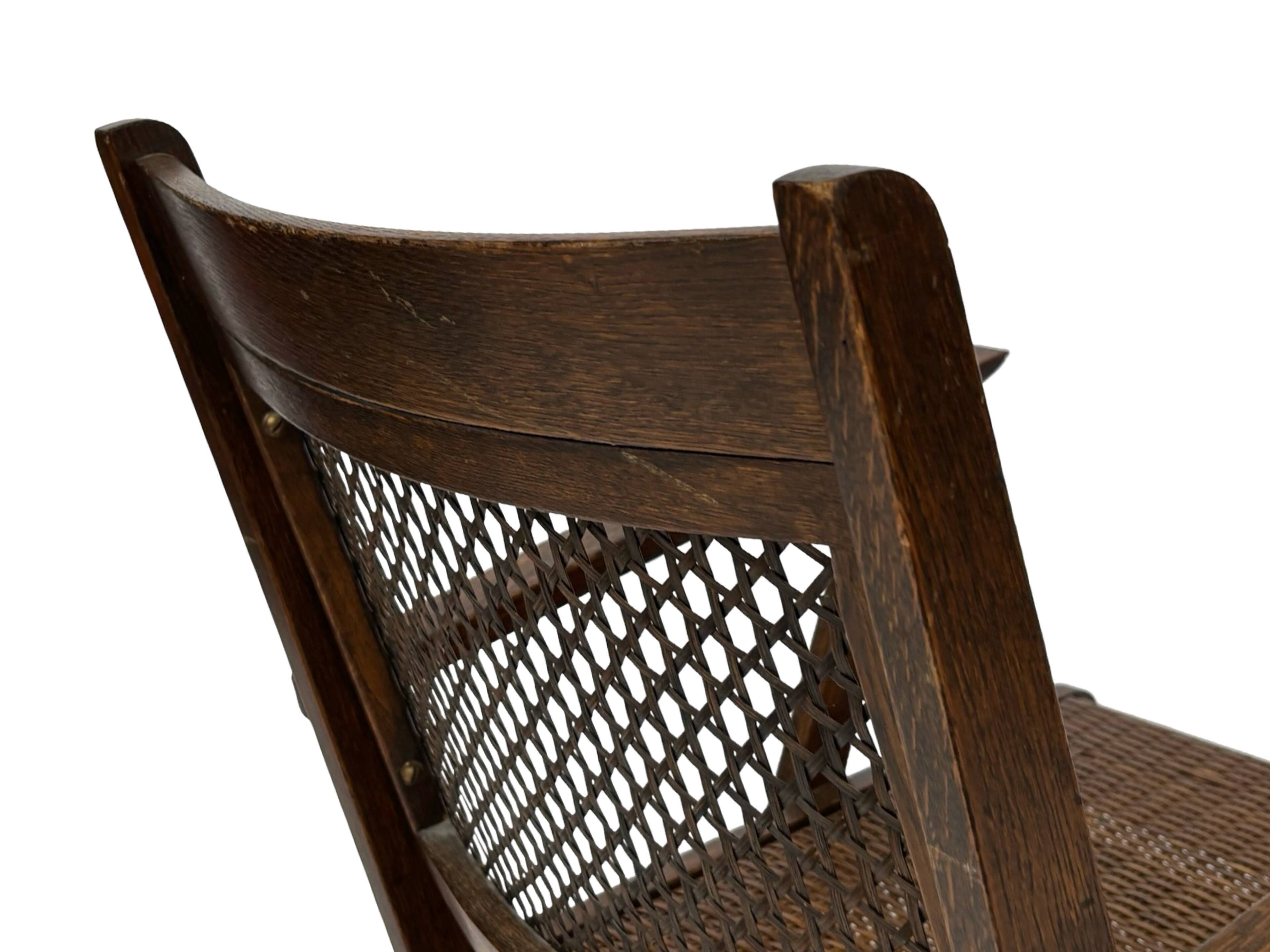 Art Deco oak armchair with webbing 1950s minimalist