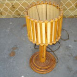 60s bamboo rattan lamp