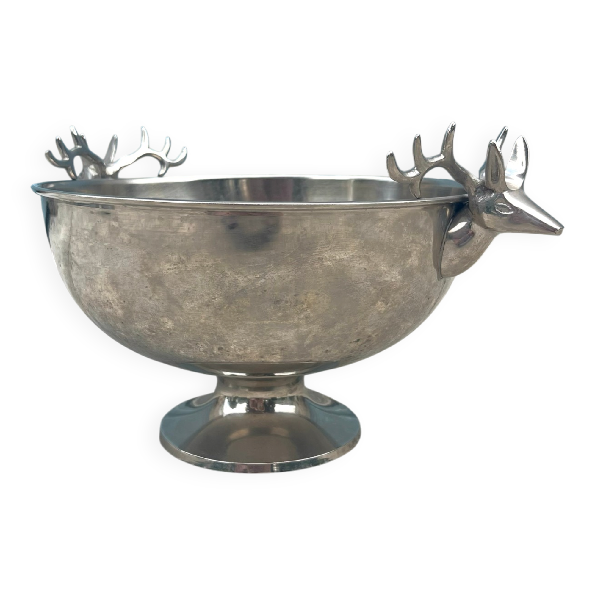 French stag handle champagne bucket wine cooler pedestal bowl
