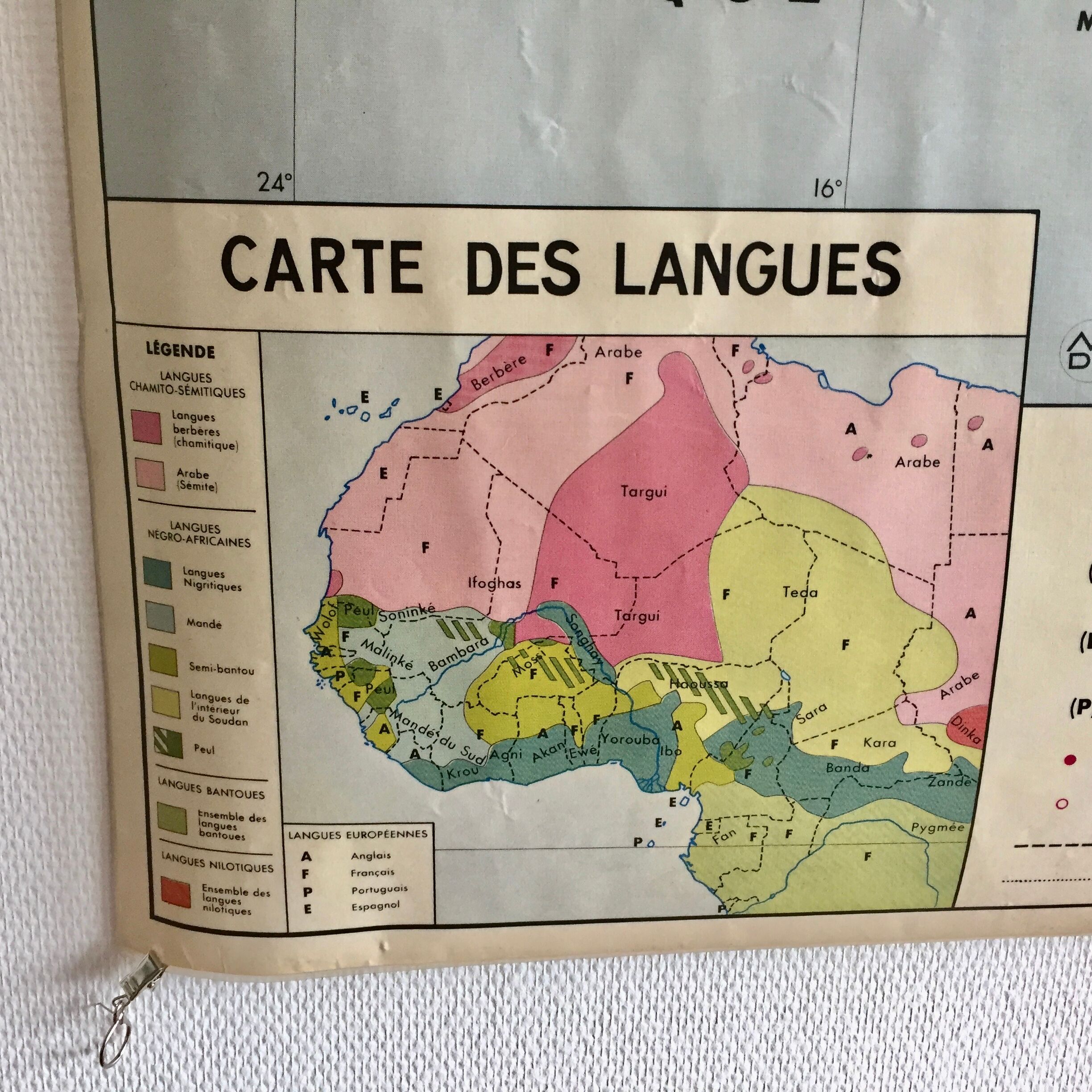 Black African political and economic 1962 school map