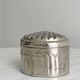 Silver-plated metal catchall with patina